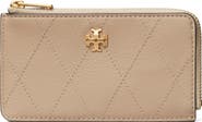 Tory Burch Charlie Quilted Leather Zip Card Case