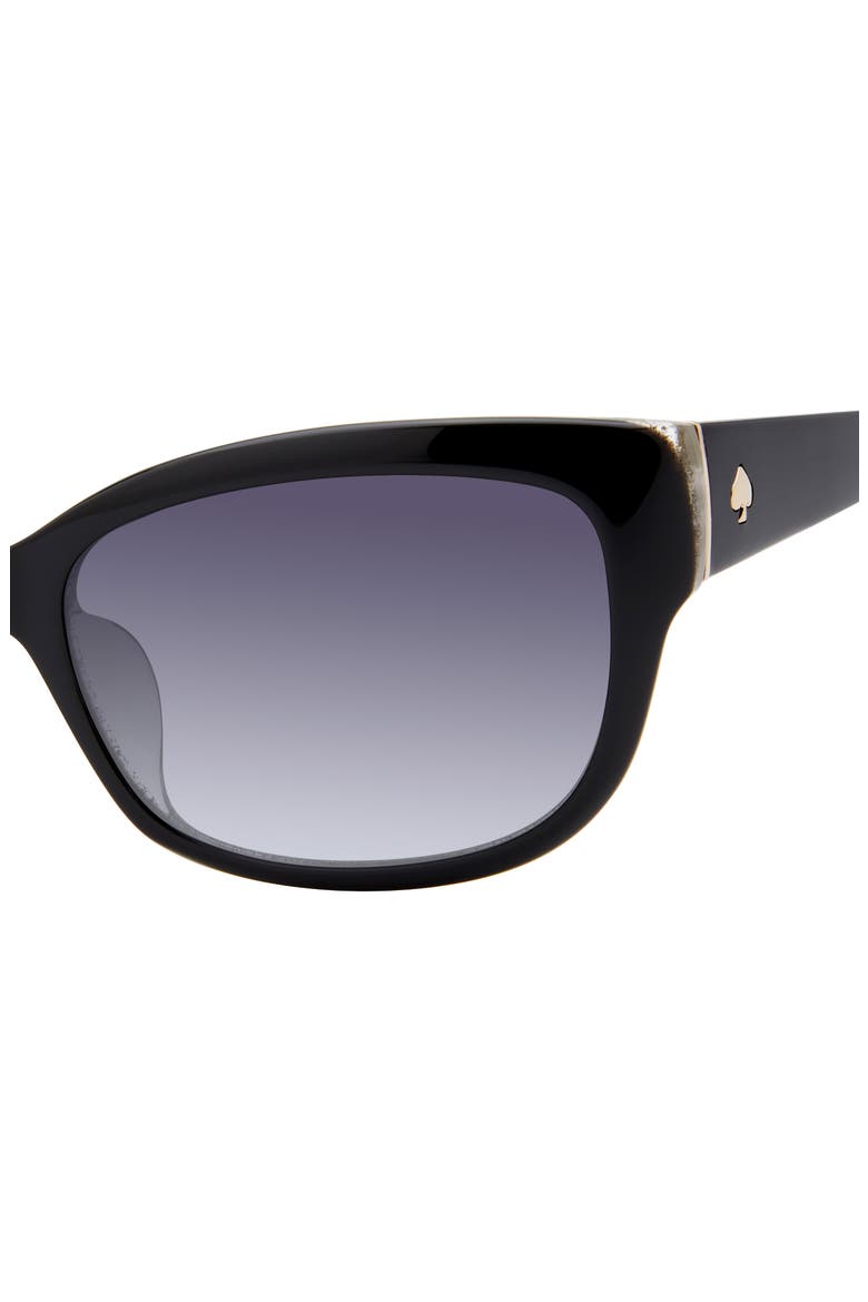 53mm johanna square sunglasses, Alternate, color, BLACK GLITTER
