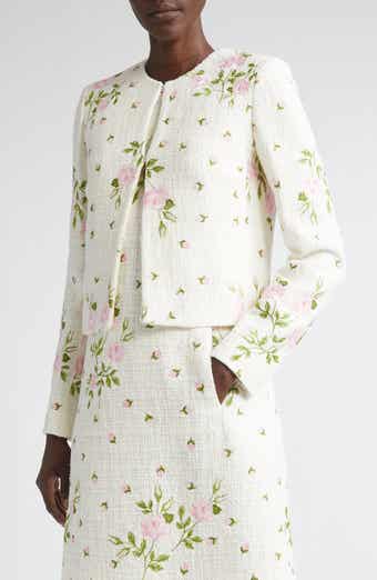 Rose Embroidered Cotton Blend Jacket (Nordstrom Exclusive)