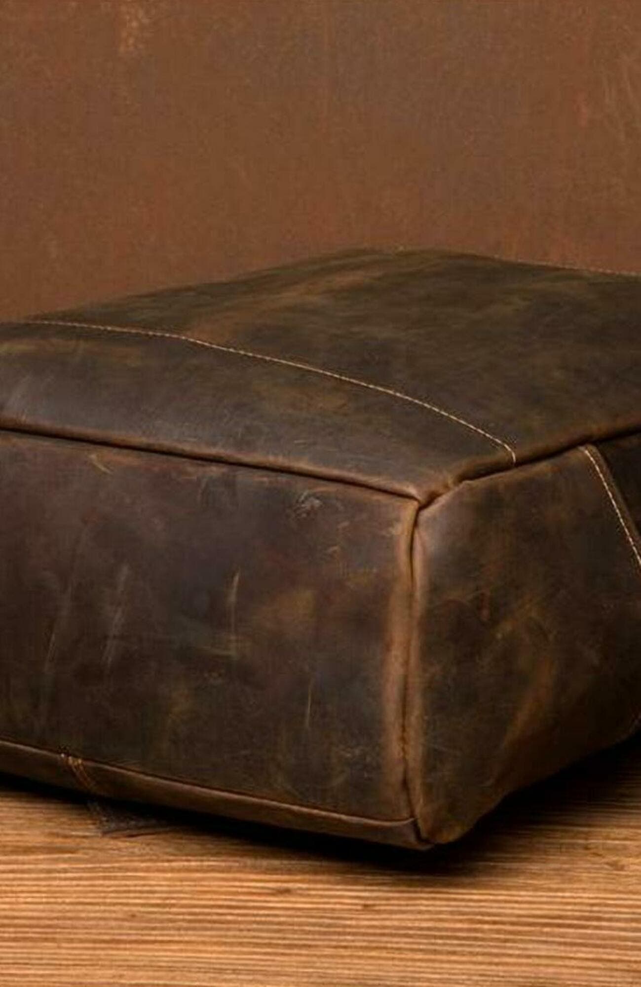 STEEL HORSE LEATHER The Vernon Backpack | Genuine Vintage Leather Minimalist Backpack, Alternate, color, Brown