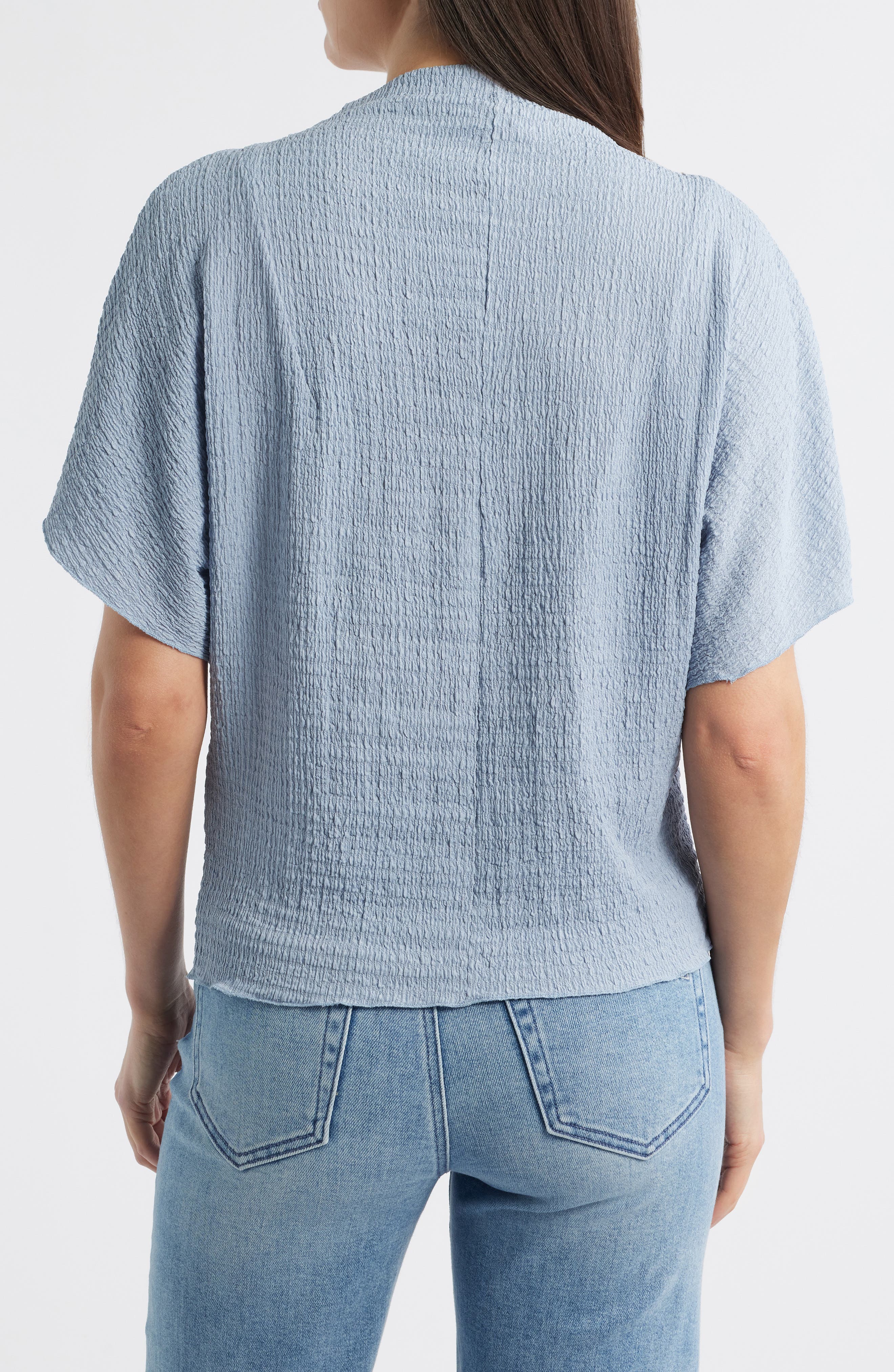 Textured Mock Neck Top - image 4