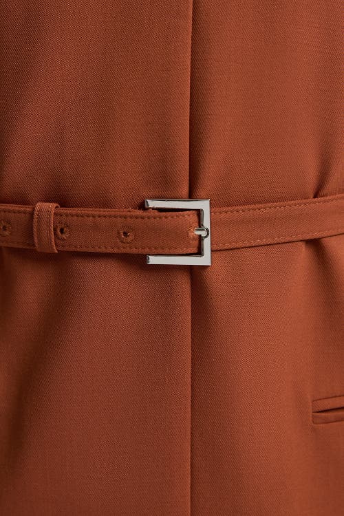 Karen Millen Belted Pencil Maxi Dress In Brown