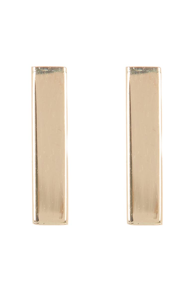 Bar Tube Earrings, Main, color, YELLOW
