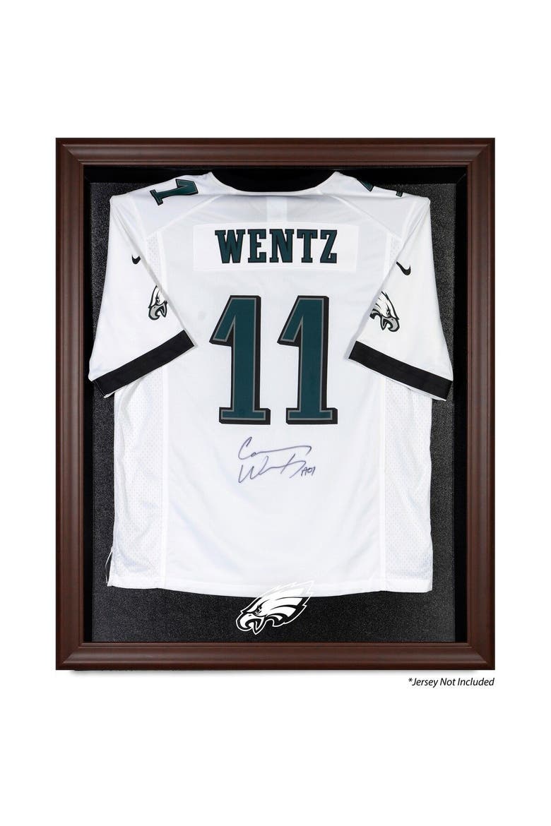 Philadelphia Eagles Brown Framed Logo Jersey Display Case, Main, color, Brown