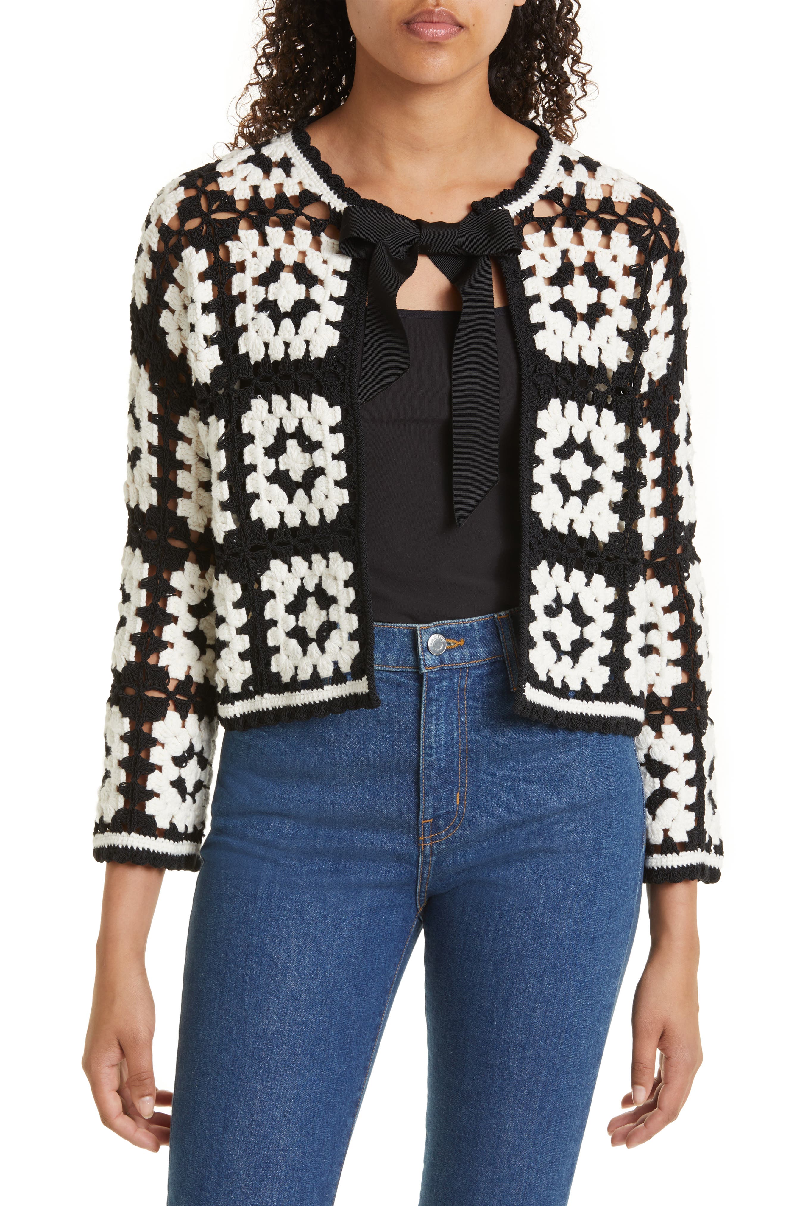 Anderson Crochet Crop Cardigan