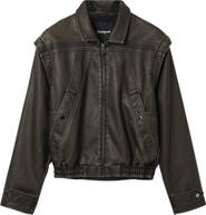 Desigual Faux Leather Jacket with Removable Sleeves