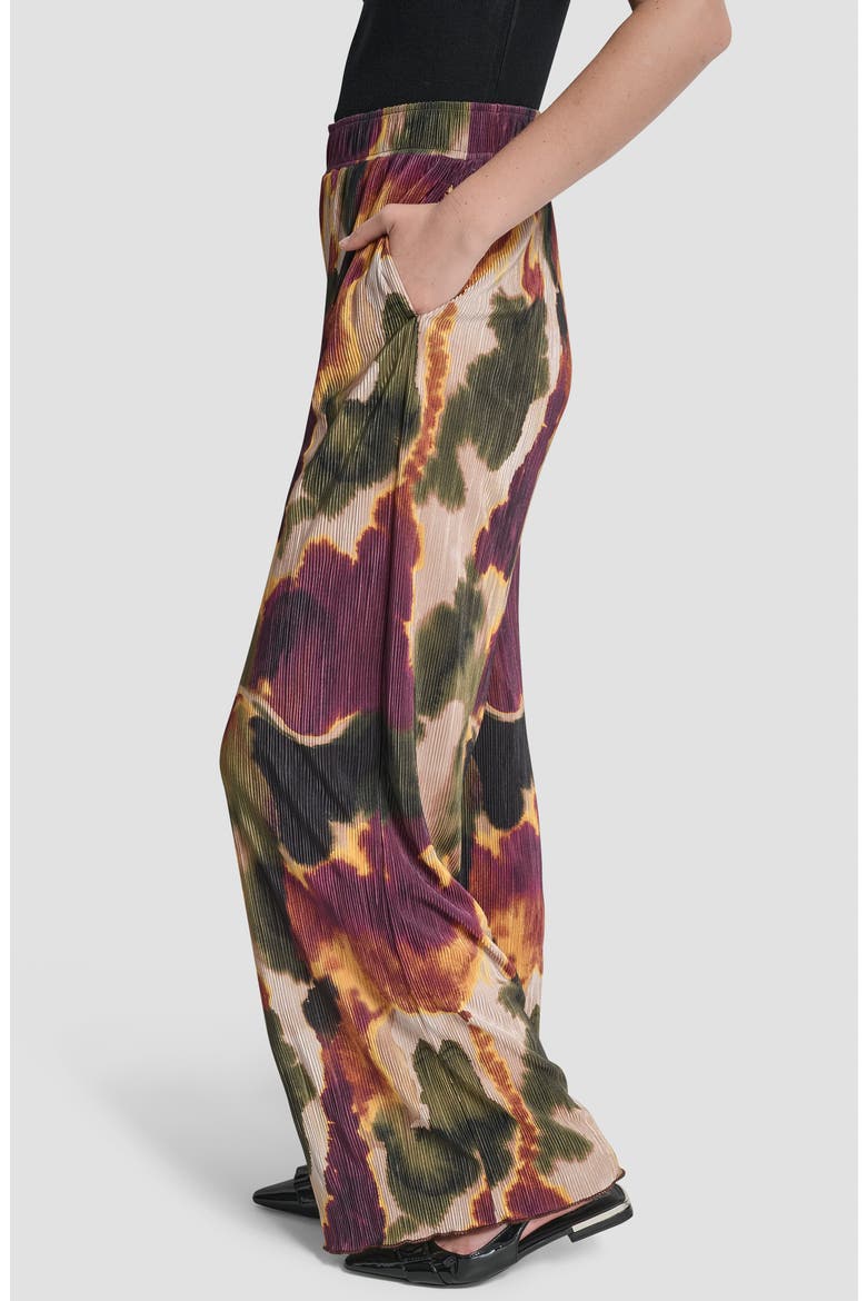 Plissé Wide Leg Pants, Alternate, color, INK DIFFUSION