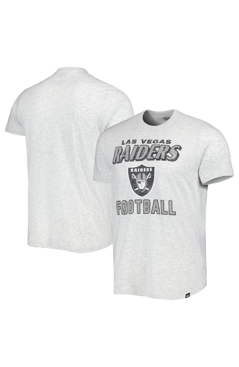 '47 Men's '47 Heathered Gray Las Vegas Raiders Dozer Franklin Lightweight T-Shirt, Main, color, Gray