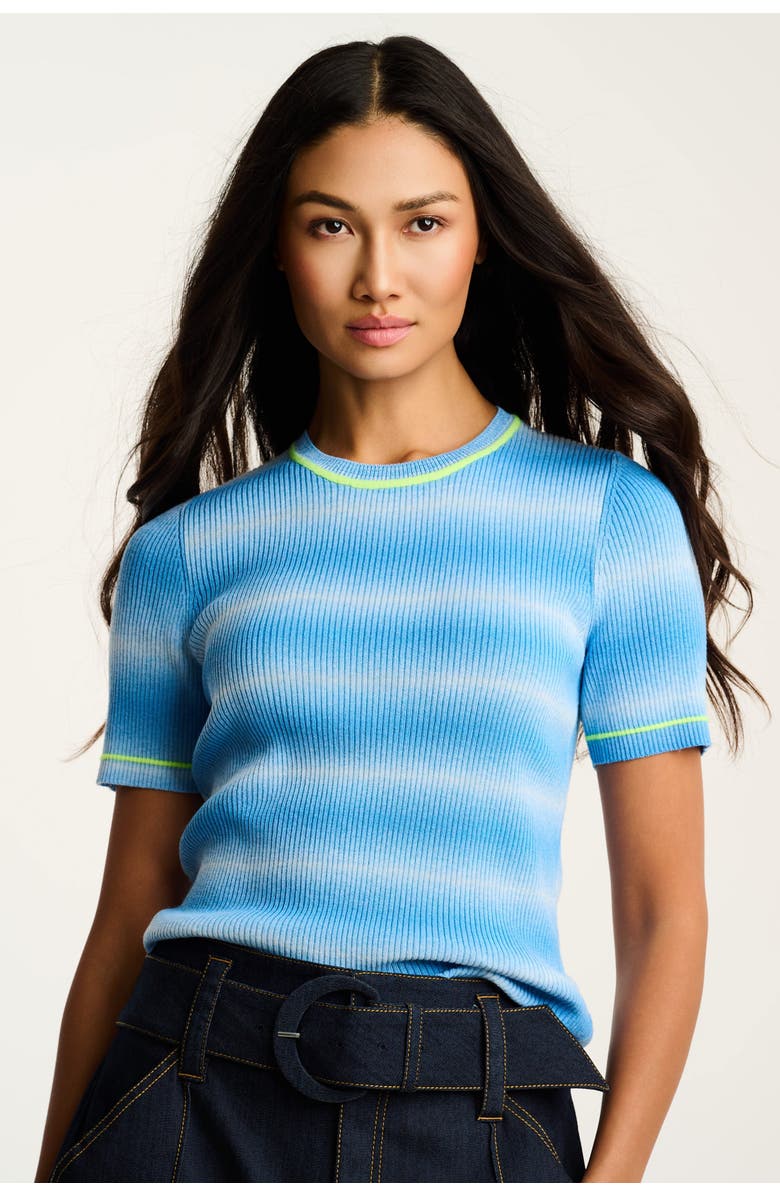 Lisa Todd Fade In Rib Knit, Main, color, Blue Burst