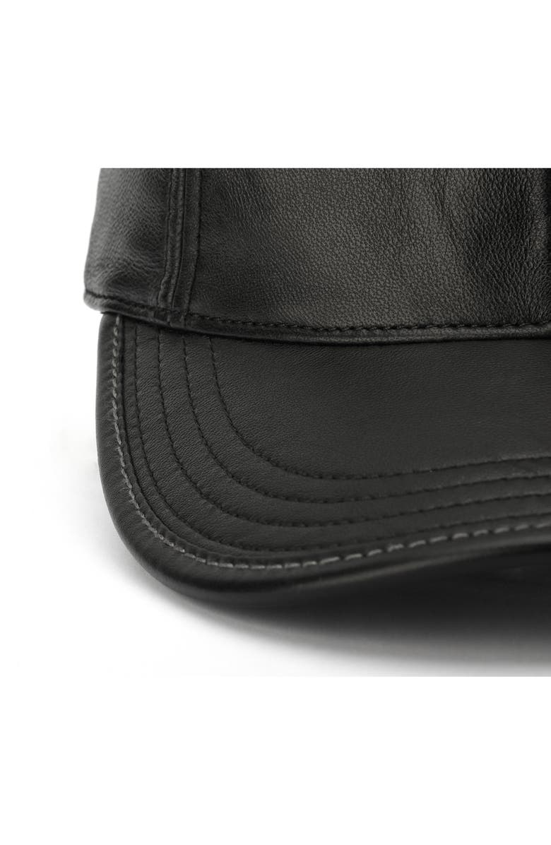 COACH Leather Baseball Cap, Alternate, color, 