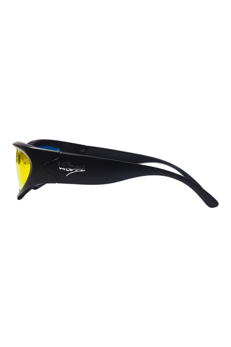 Frame 5 Rectangular Sunglasses, Alternate, color, BLACK/ SUNSET LENS