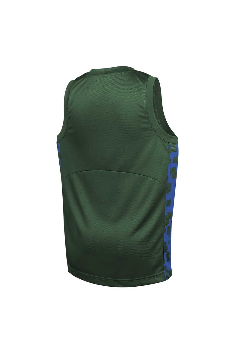 Youth Nike  Hunter Green Milwaukee Bucks Courtside Starting Five Team Jersey, Alternate, color, Hunter Green