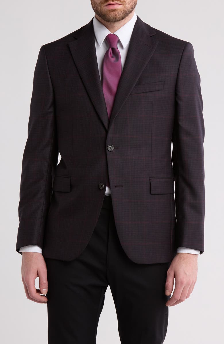 Jack Victor Plaid Espirit Wool Sport Coat, Main, color,