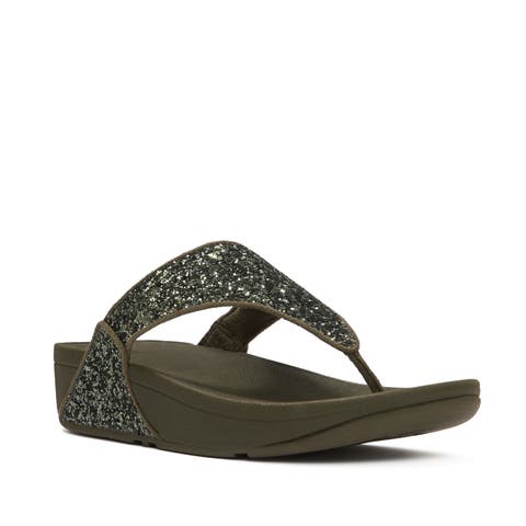 Lulu Multi Tonal Glitter Toe Post Sandals