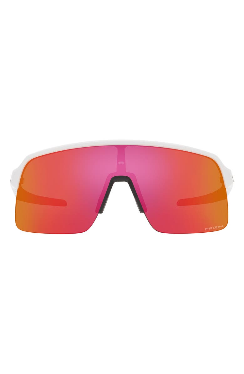 Oakley Sutro Lite 58mm Prizm<sup>™</sup> Rectangular Shield Sunglasses, Main, color, White