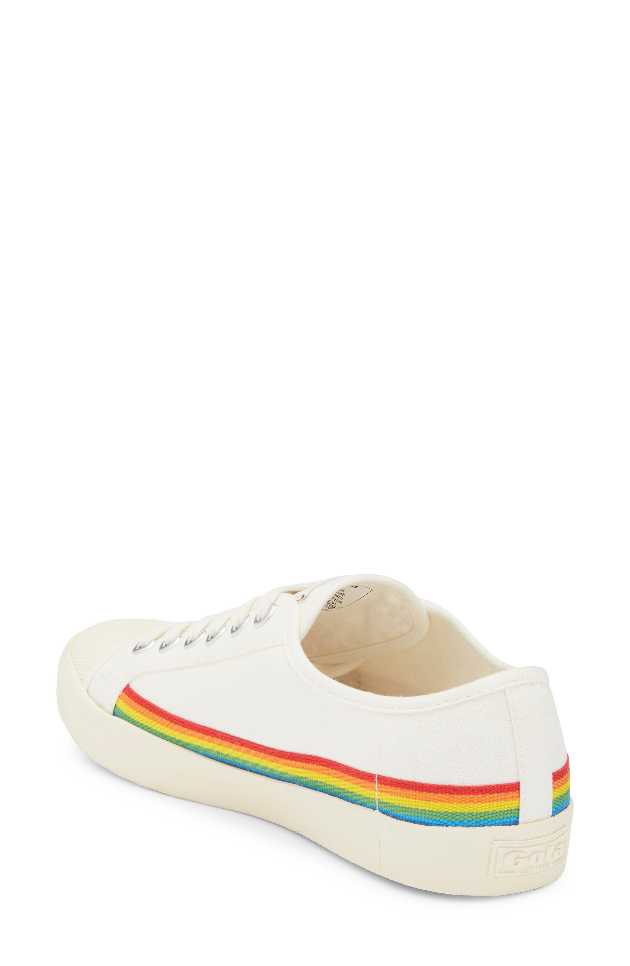 Gola Coaster Rainbow Drop Sneaker, Alternate, color, Off White/ Multi