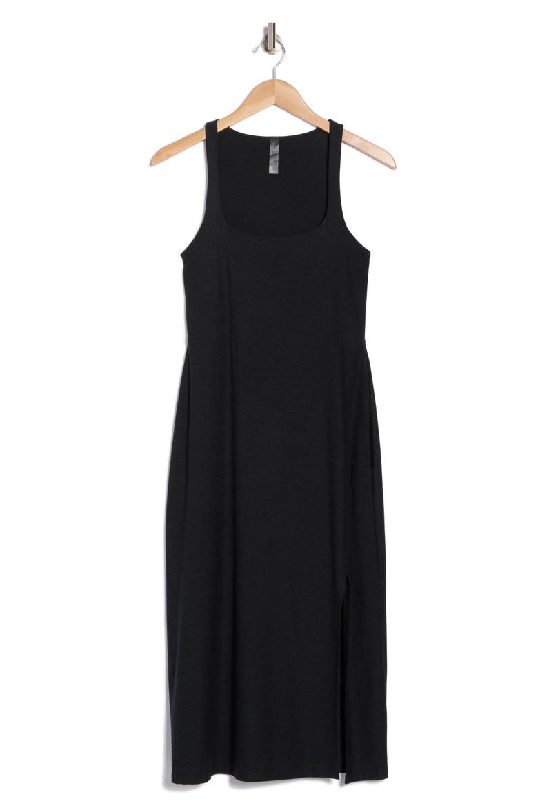 Featherweight Getaway Split Hem Midi Dress, Alternate, color, DARKEST NIGHT