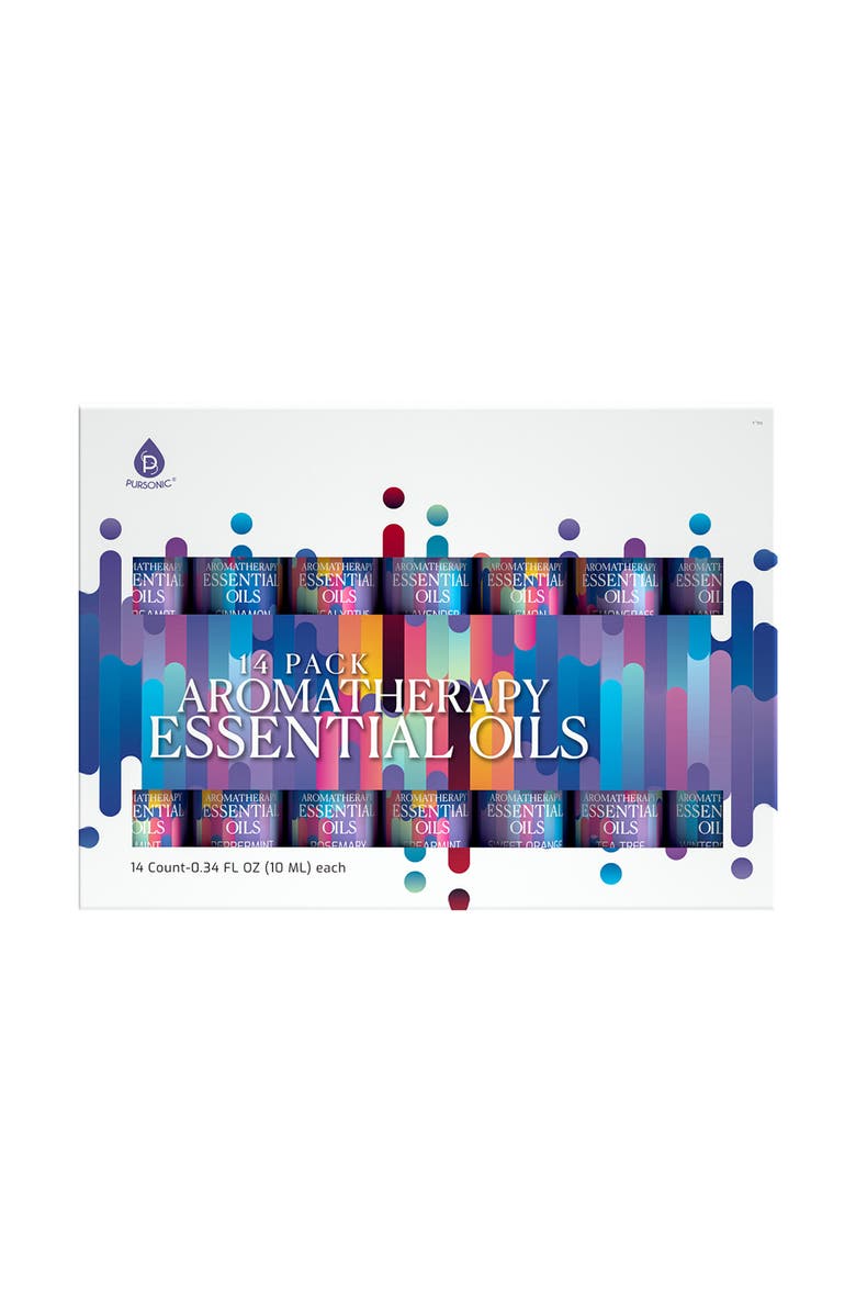 PURSONIC 14 Pack Aromatherapy Essential Oil Gift Set., Alternate, color, Multicolor