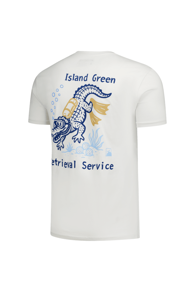 Unisex Flomotion Cream THE PLAYERS 17th Hole Retrieval Service T-Shirt, Alternate, color, Cream