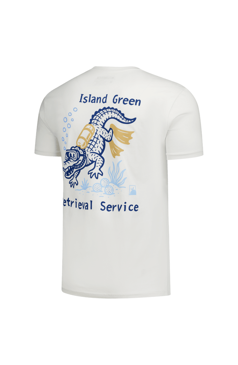 FLOMOTION Unisex Flomotion Cream THE PLAYERS 17th Hole Retrieval Service T-Shirt, Alternate, color, Cream