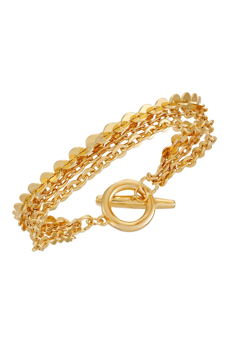 Mixed Chain Toggle Bracelet, Main, color, GOLD TONE