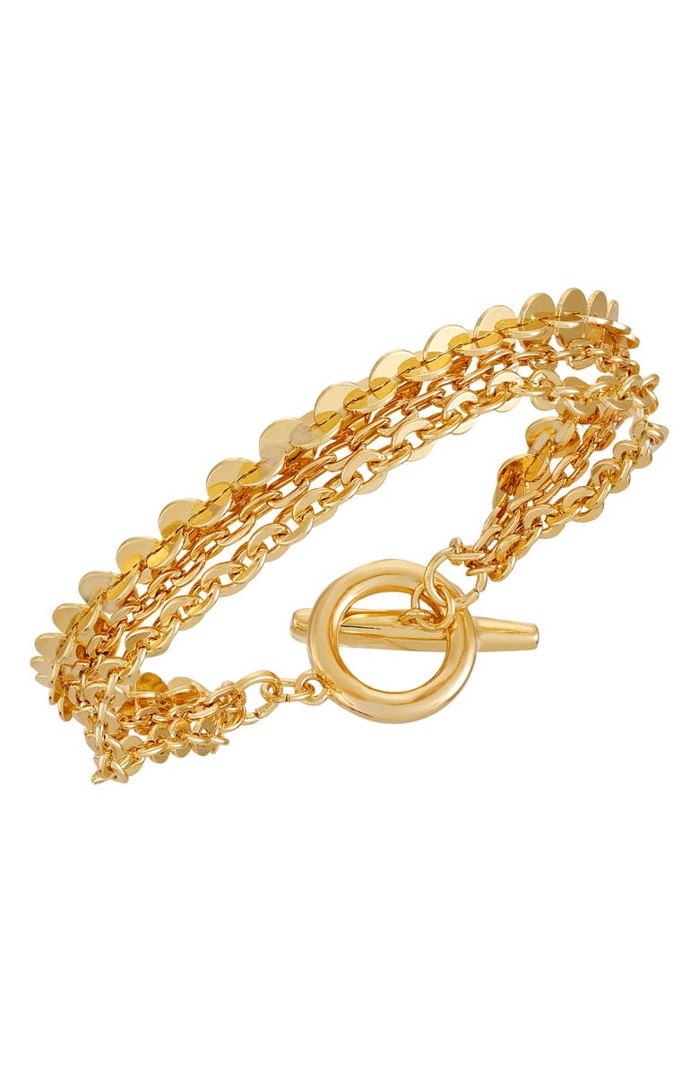 Vince Camuto Mixed Chain Toggle Bracelet, Main, color, Gold Tone