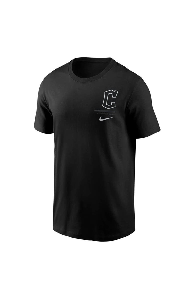 Nike Men's Nike  Black Cleveland Guardians  Lights Out Bar Loading T-Shirt, Alternate, color, Black