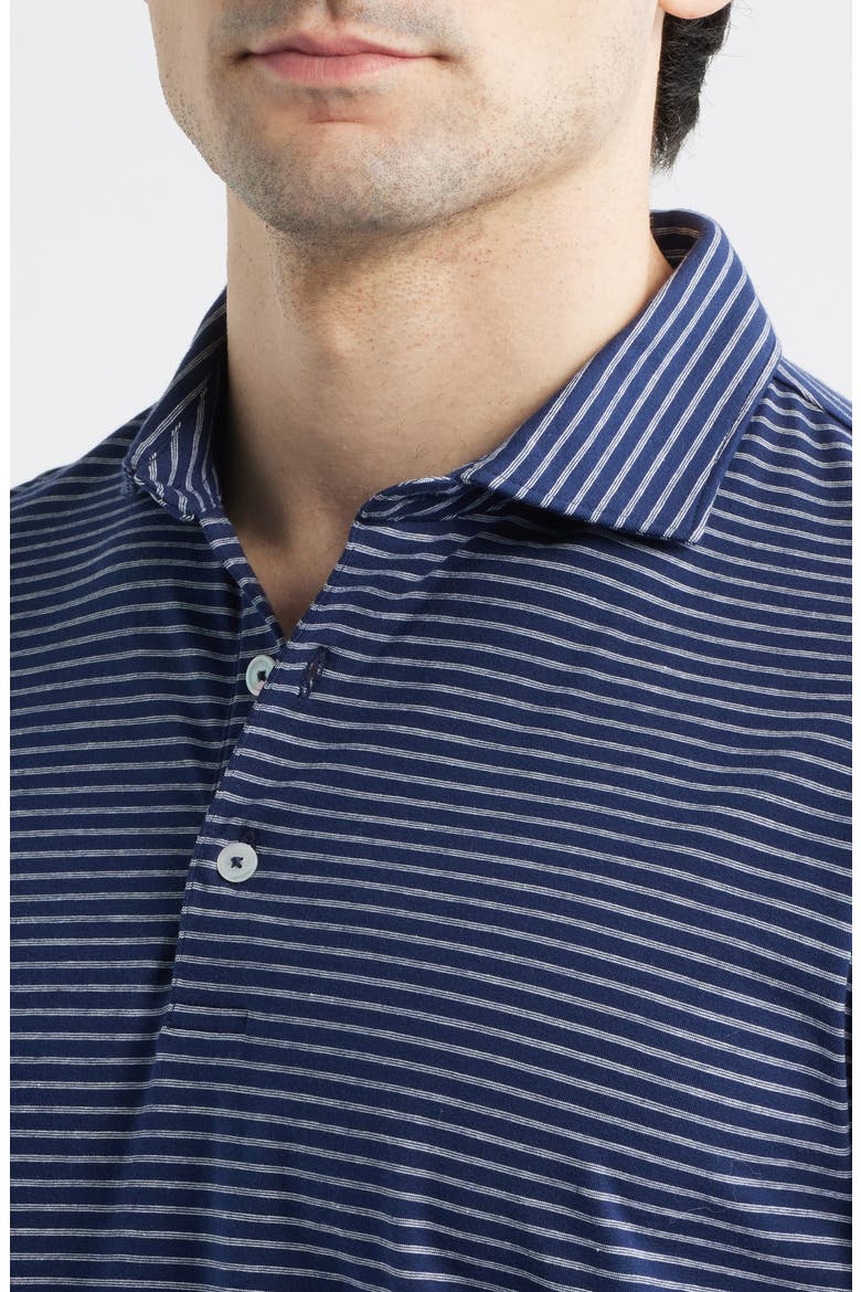 Crown Flex Pima Cotton Blend Polo, Alternate, color, NAVY