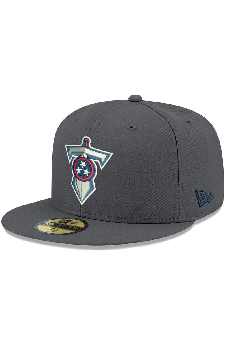 New Era Men's New Era Graphite Tennessee Titans Alternate Logo Storm II 59FIFTY Fitted Hat, Main, color,