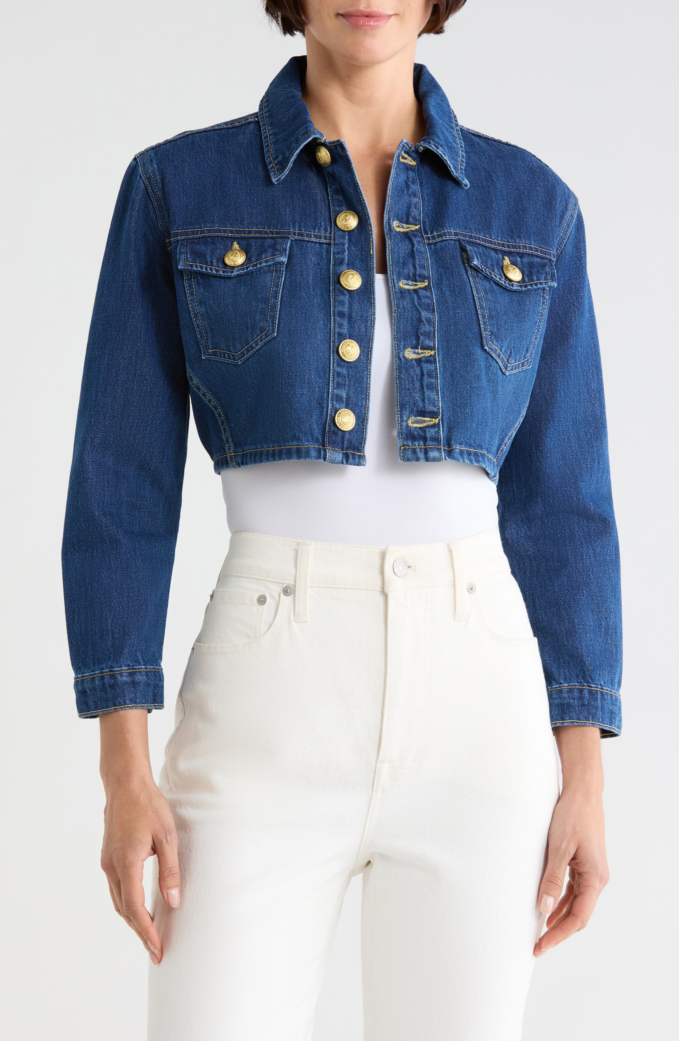 Genevie Crop Denim Jacket