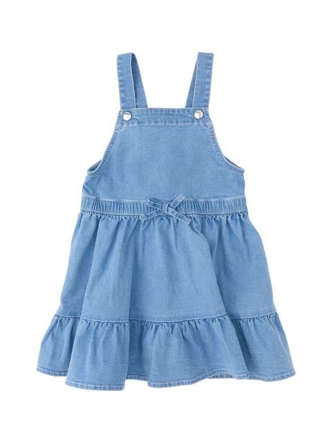 Stretch Denim Overall Jumper Dress