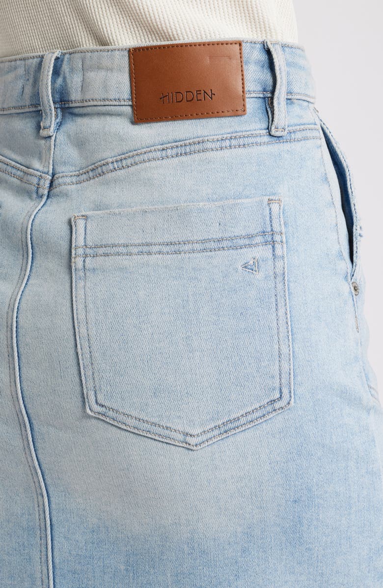 HIDDEN JEANS Denim Skirt, Alternate, color, Light Wash