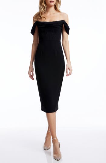 スーツ・フォーマル・ドレス DRESS THE POPULATION / Vickie Dress Dress The Population Vickie Off-the-Shoulder Sheath Dress