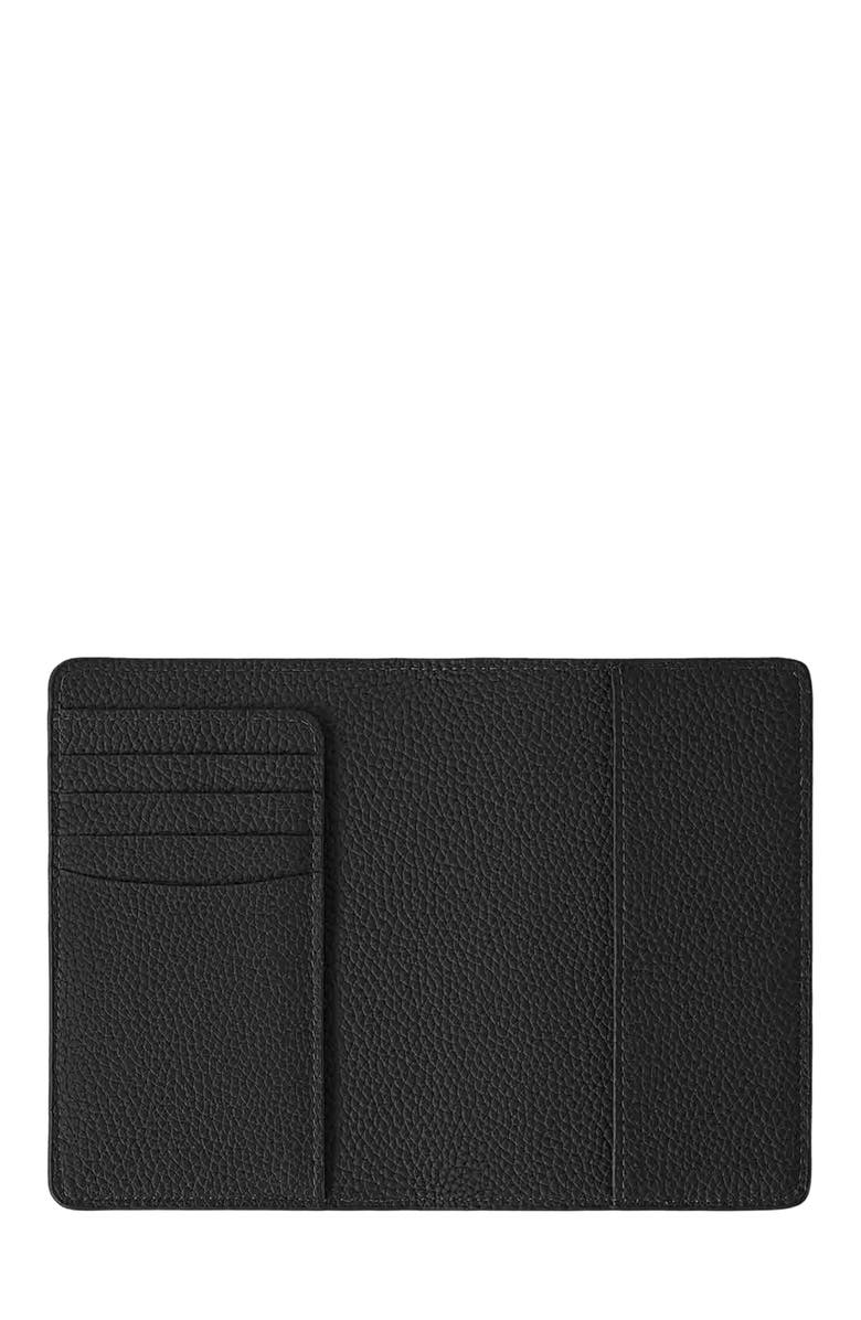 MAISON de SABRÉ Leather Passport Holder, Alternate, color, Black Caviar