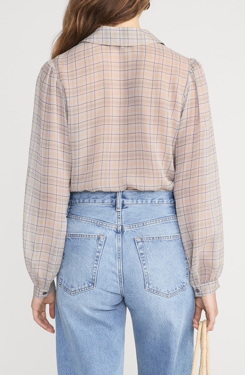FRAME The Plaid Staple Silk Shirt, Alternate, color, Walnut Multi