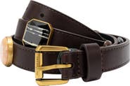 Kurt Geiger London Ophelia Studded Leather Skinny Belt