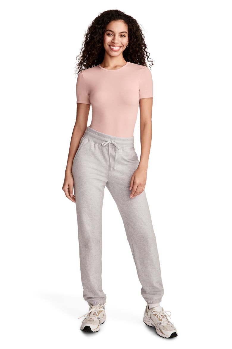 Women's Supersoft Modal Short Sleeve Bodysuit, Alternate, color, Rose Petal