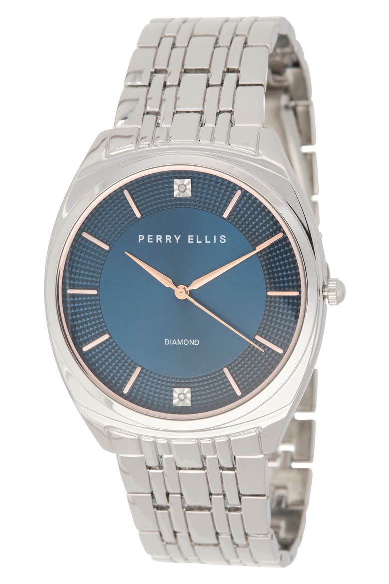 Slim Diamond Bracelet Watch, 41mm, Main, color, SILVER