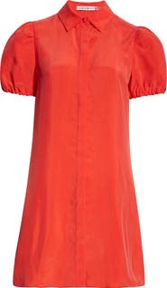 Alice + Olivia Jem Puff Sleeve Shirtdress