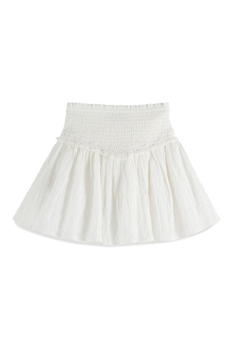 Kids' Cotton Gauze Smocked Waist Skirt, Alternate, color, WHITE