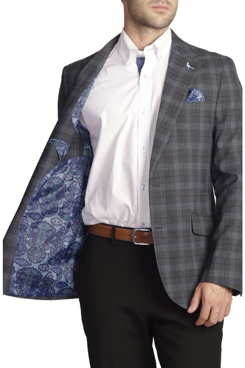 Signature Glen Plaid Sportcoat, Alternate, color, CHARCOAL