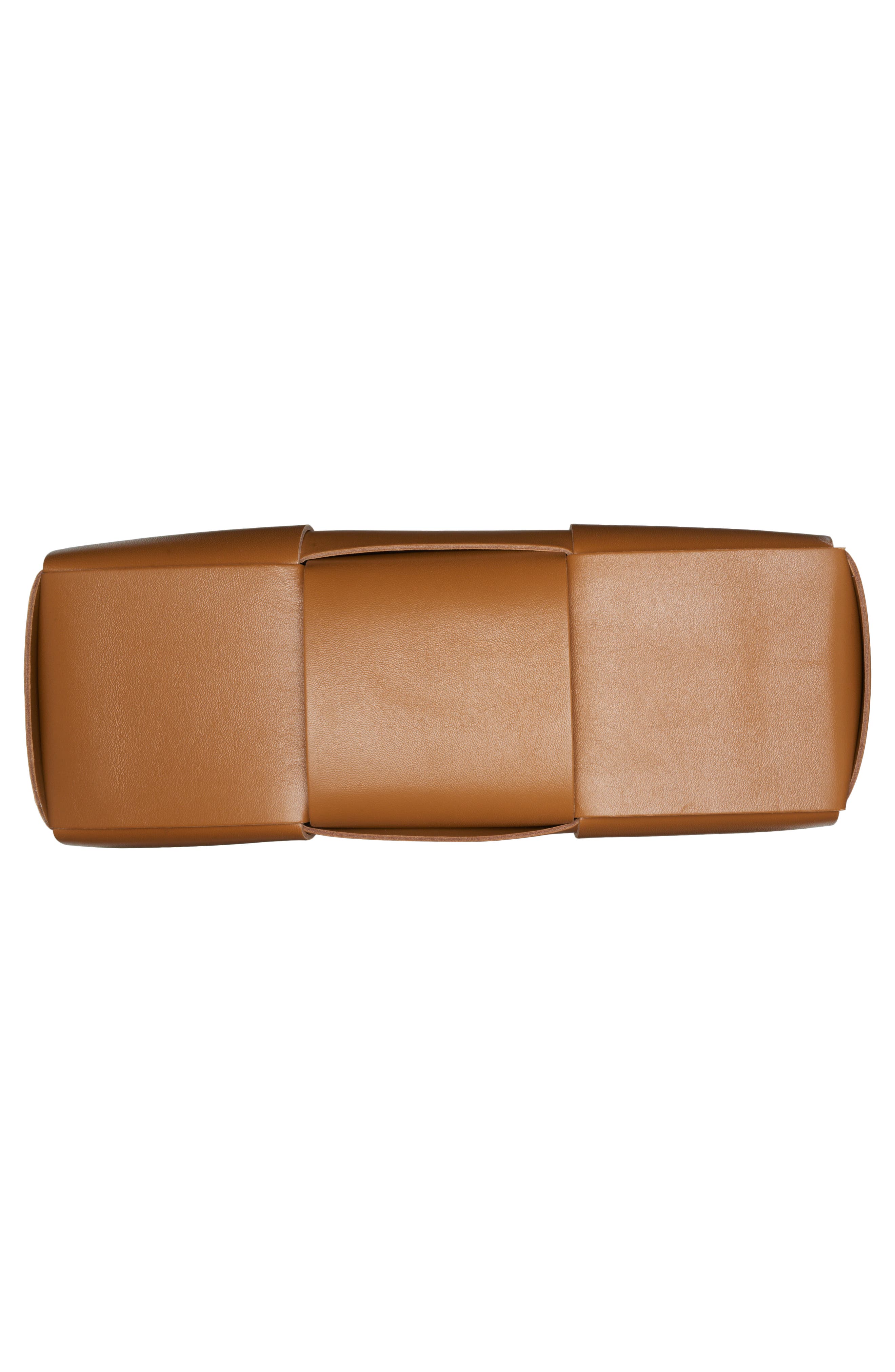 Arco Intrecciato Leather Tote, Alternate, color, CAMEL 20-GOLD