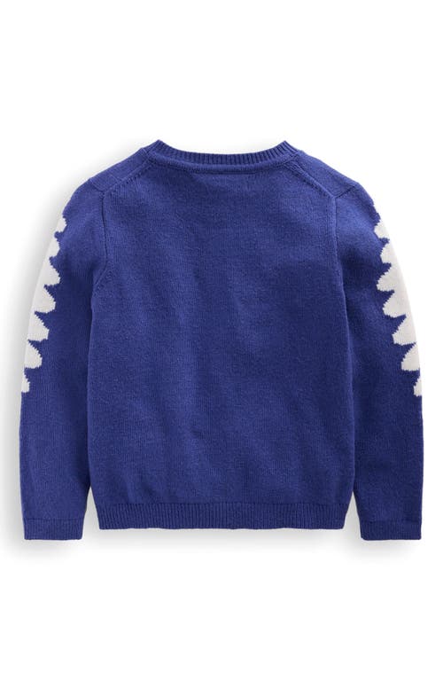 Mini Boden Kids' Owl Cardigan In Blue