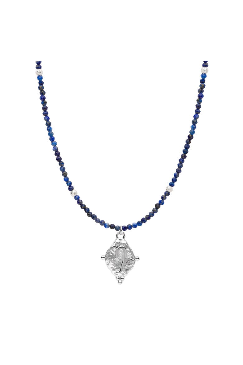 Capricorn Zodiac Choker Necklace, Main, color, White