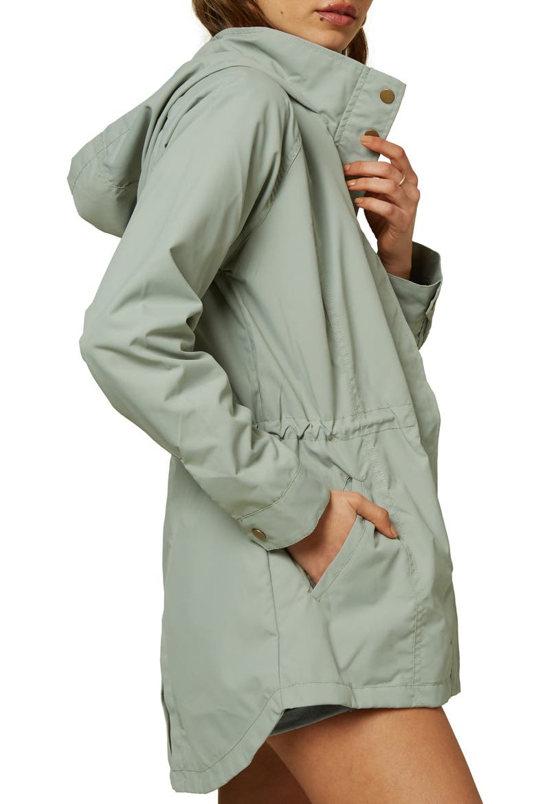 Gayle Water Resistant Hooded Jacket, Alternate, color, WASHED GREEN