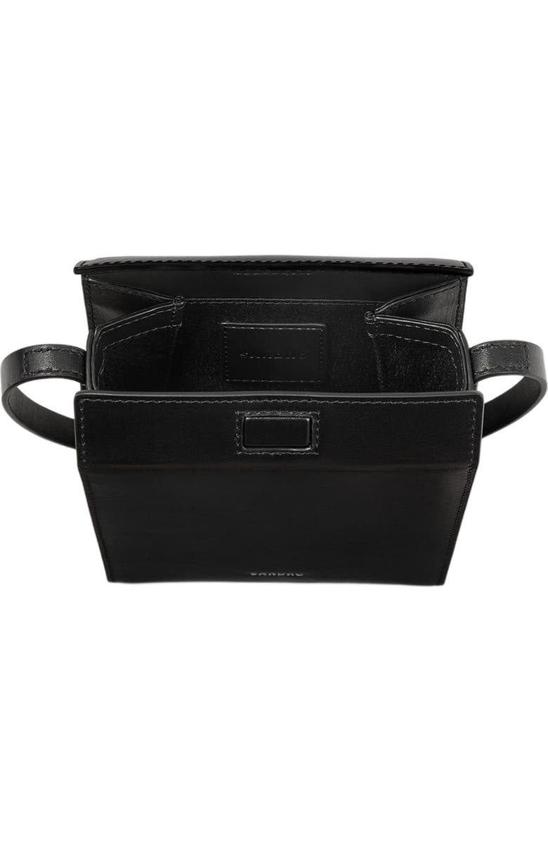 SANDRO Leather shoulder bag, Alternate, color,