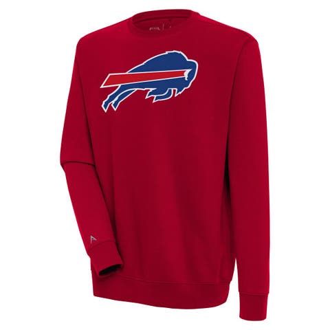 Men's Antigua  Red Buffalo Bills Victory Pullover Sweatshirt