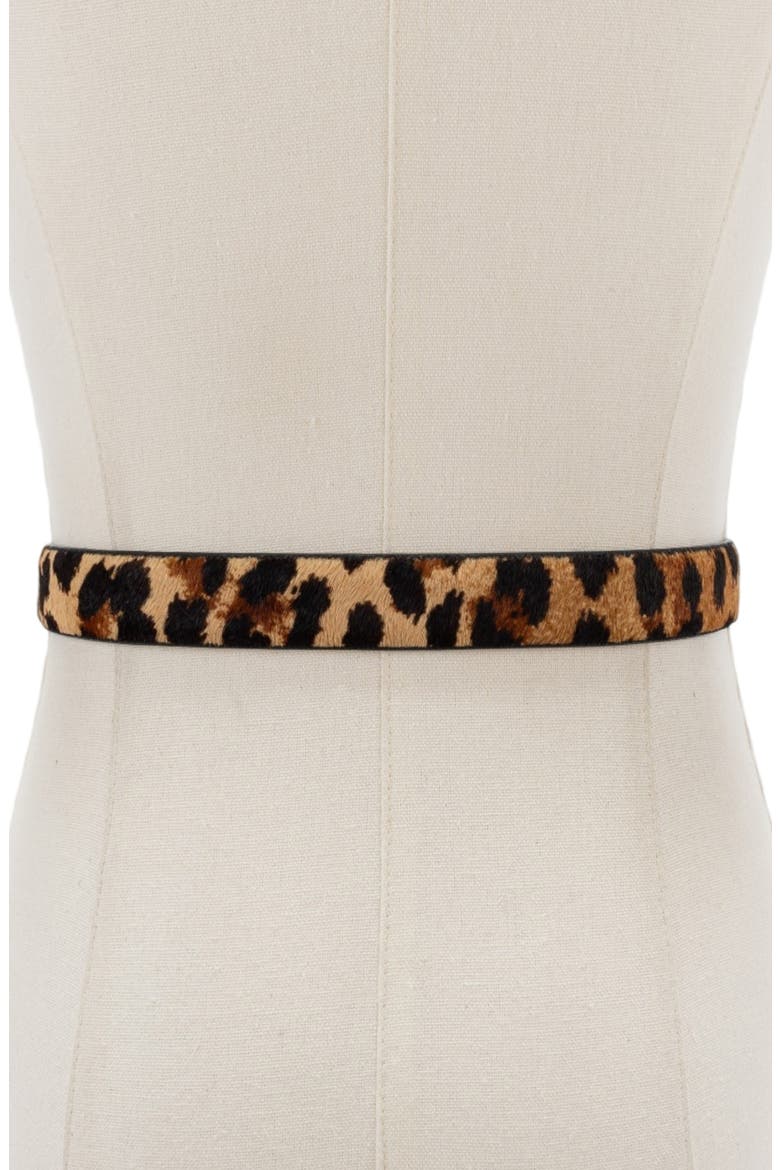 Leopard Calf Hair Slide Belt, Alternate, color, LEOPARD