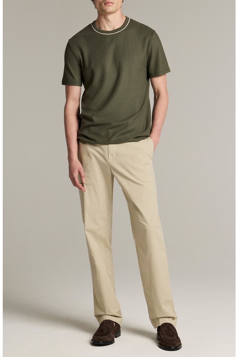 Tipped Pima Cotton Crewneck T-Shirt, Alternate, color, COULTER GREEN