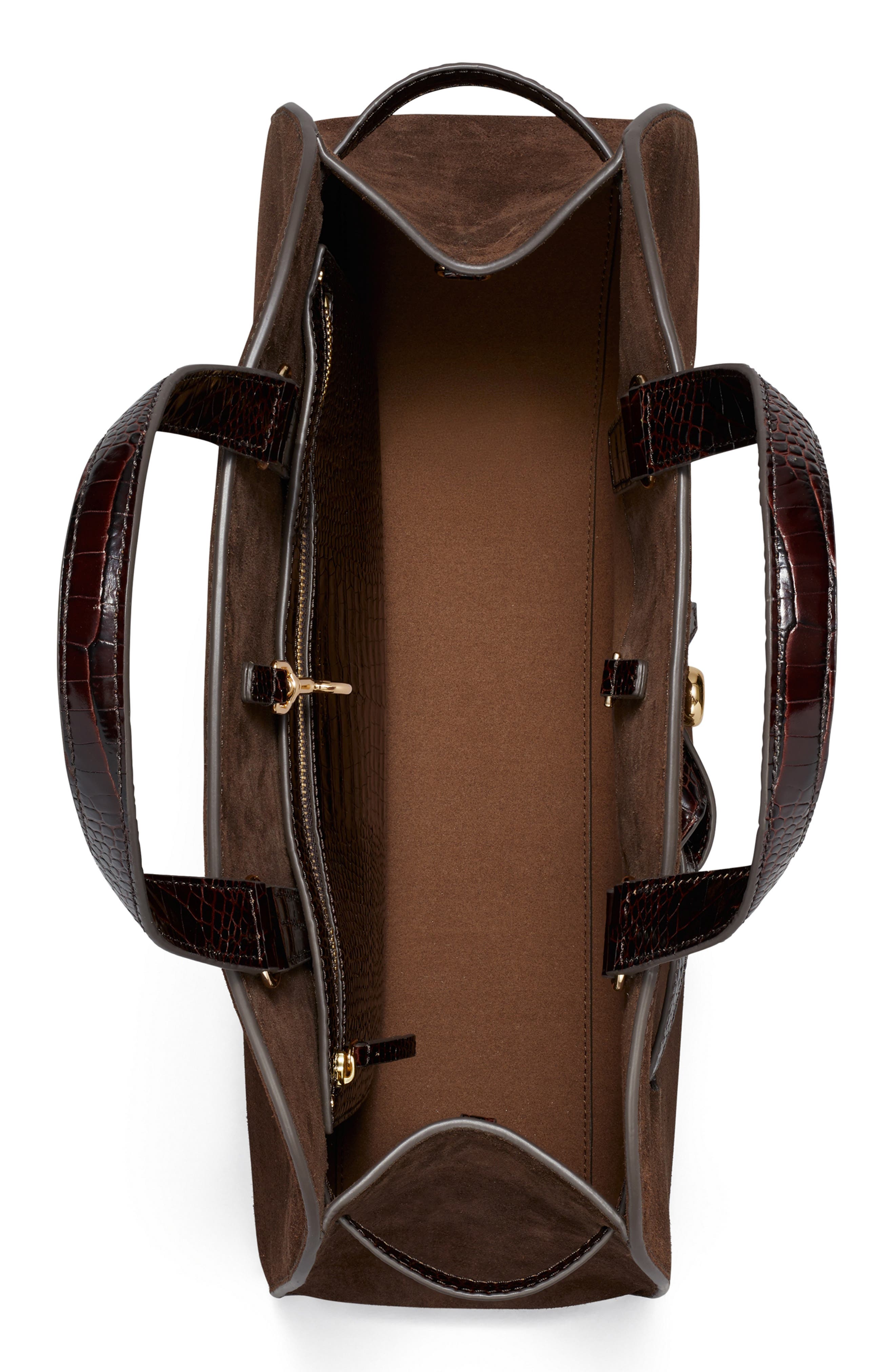 Romy Suede Leather Bauletto, Alternate, color, DARK COCOA